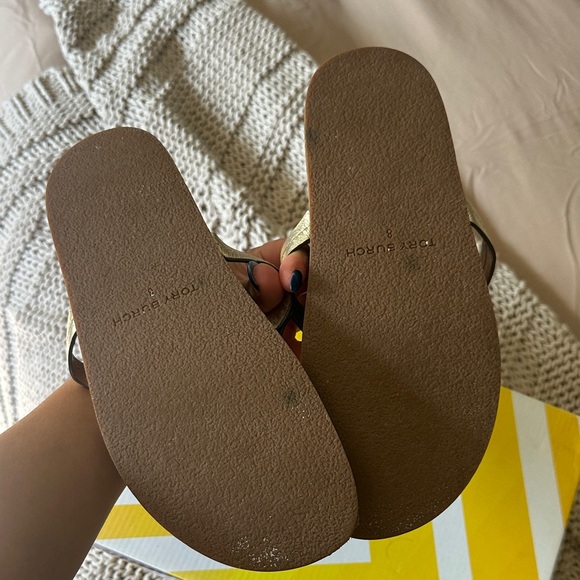 Tory Burch Metallic Gold Sandals - Picture 2 of 3